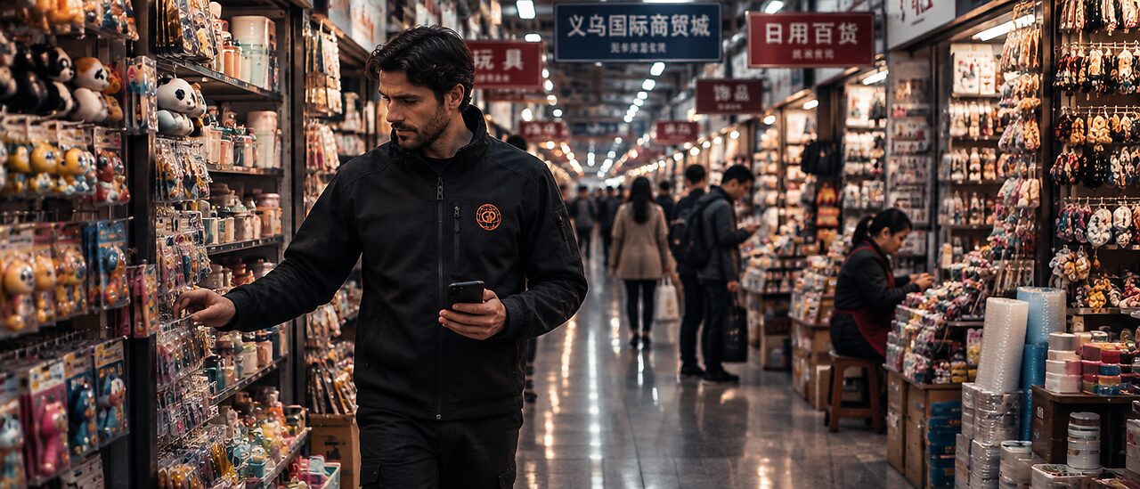 Il nostro agente tra i negozi del mercato all'ingrosso di Yiwu